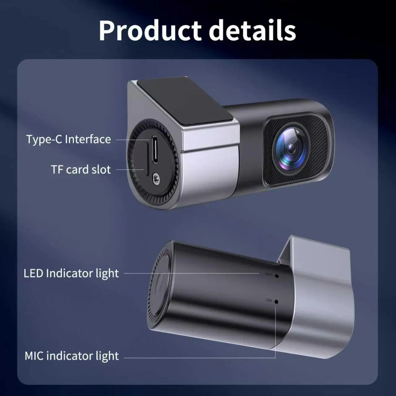 Capture Every Moment with the Wired Wifi Dash Cam 1080P HD - 360° Rotatable Mini Car Camera Featuring Night Vision and 24-Hour Parking Monitor