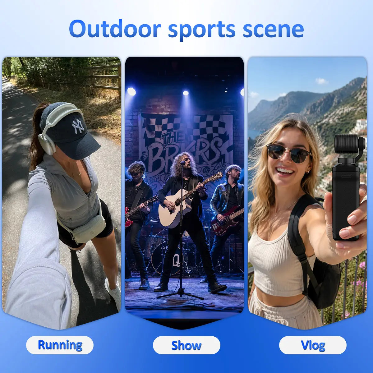 4K Pocket Camera, 64GB Memory Card, Pocket POV Camera, Bodycam, Vlogging Camera,Pocket Camera, Video and Audio Recording Camera, 270° Motorized Rotating Lens, EIS Stabilization for Travel,