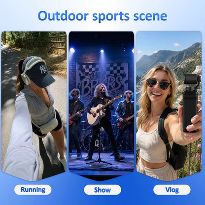 4K Pocket Camera, 64GB Memory Card, Pocket POV Camera, Bodycam, Vlogging Camera,Pocket Camera, Video and Audio Recording Camera, 270° Motorized Rotating Lens, EIS Stabilization for Travel,