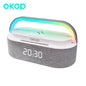Multi-Function Bluetooth Speakers with Alarm Clock, Wireless Charger, RGB Night Light, and White Noise Audio - Portable Design