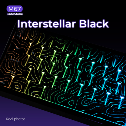 XVX M67 JadeStone Interstellar Black Tri-Mode RGB Mechanical Keyboard