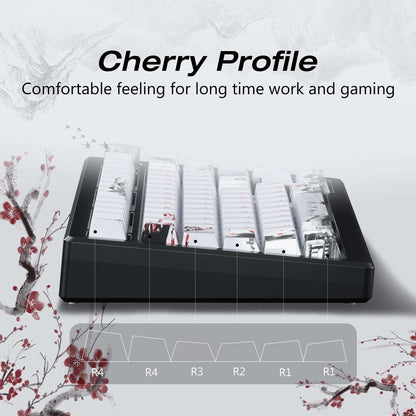 XVX Plum Blossom Cherry Profile Double-Shot Dye-Sub PBT Keycap Set (127-Key)