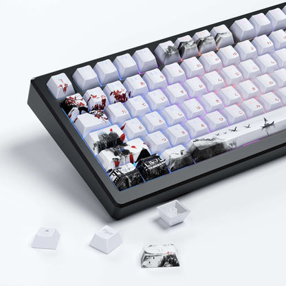 XVX Plum Blossom Cherry Profile Double-Shot Dye-Sub PBT Keycap Set (127-Key)