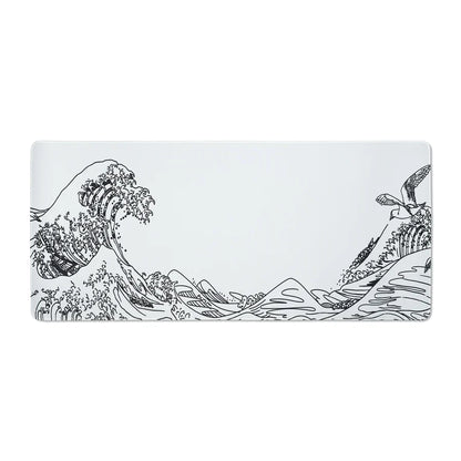 XVX Kanagawa Outline Themed Large Desk Mat