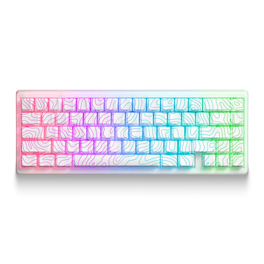 XVX M67 JadeStone Stellar White Tri-Mode RGB Mechanical Keyboard