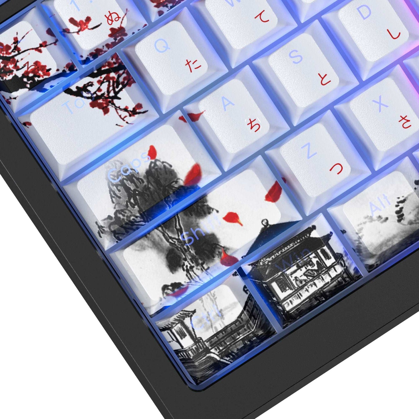 XVX Plum Blossom Cherry Profile Double-Shot Dye-Sub PBT Keycap Set (127-Key)