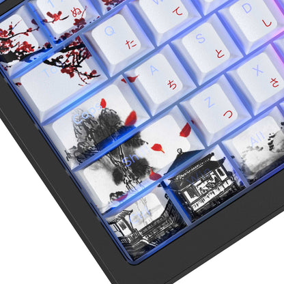 XVX Plum Blossom Cherry Profile Double-Shot Dye-Sub PBT Keycap Set (127-Key)