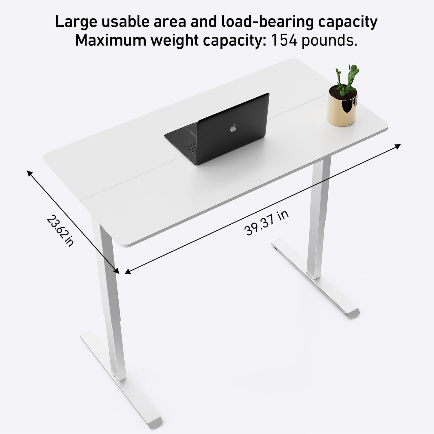 DeerRun®Electric Standing Desk, 39 x 23 Inches Height Adjustable
