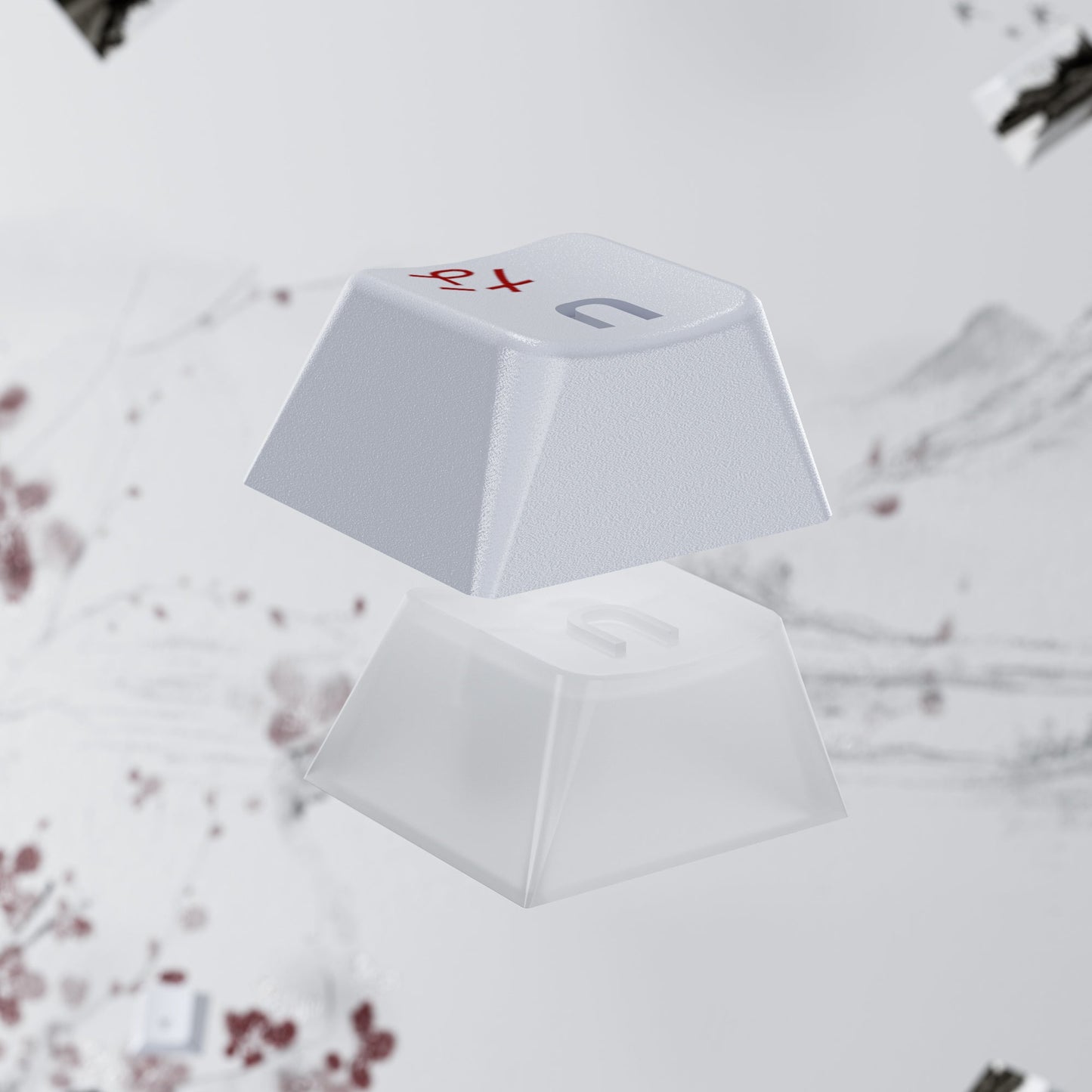 XVX Plum Blossom Cherry Profile Double-Shot Dye-Sub PBT Keycap Set (127-Key)