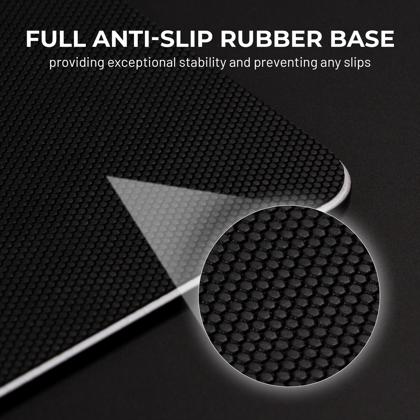 XVX Space Pad Glass Gaming Mouse Pad with Anti-Slip Rubber Base