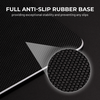 XVX Space Pad Glass Gaming Mouse Pad with Anti-Slip Rubber Base