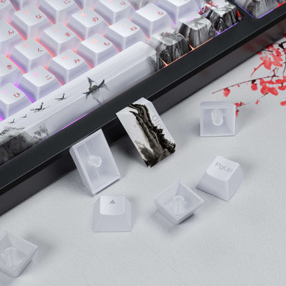 XVX Plum Blossom Cherry Profile Double-Shot Dye-Sub PBT Keycap Set (127-Key)