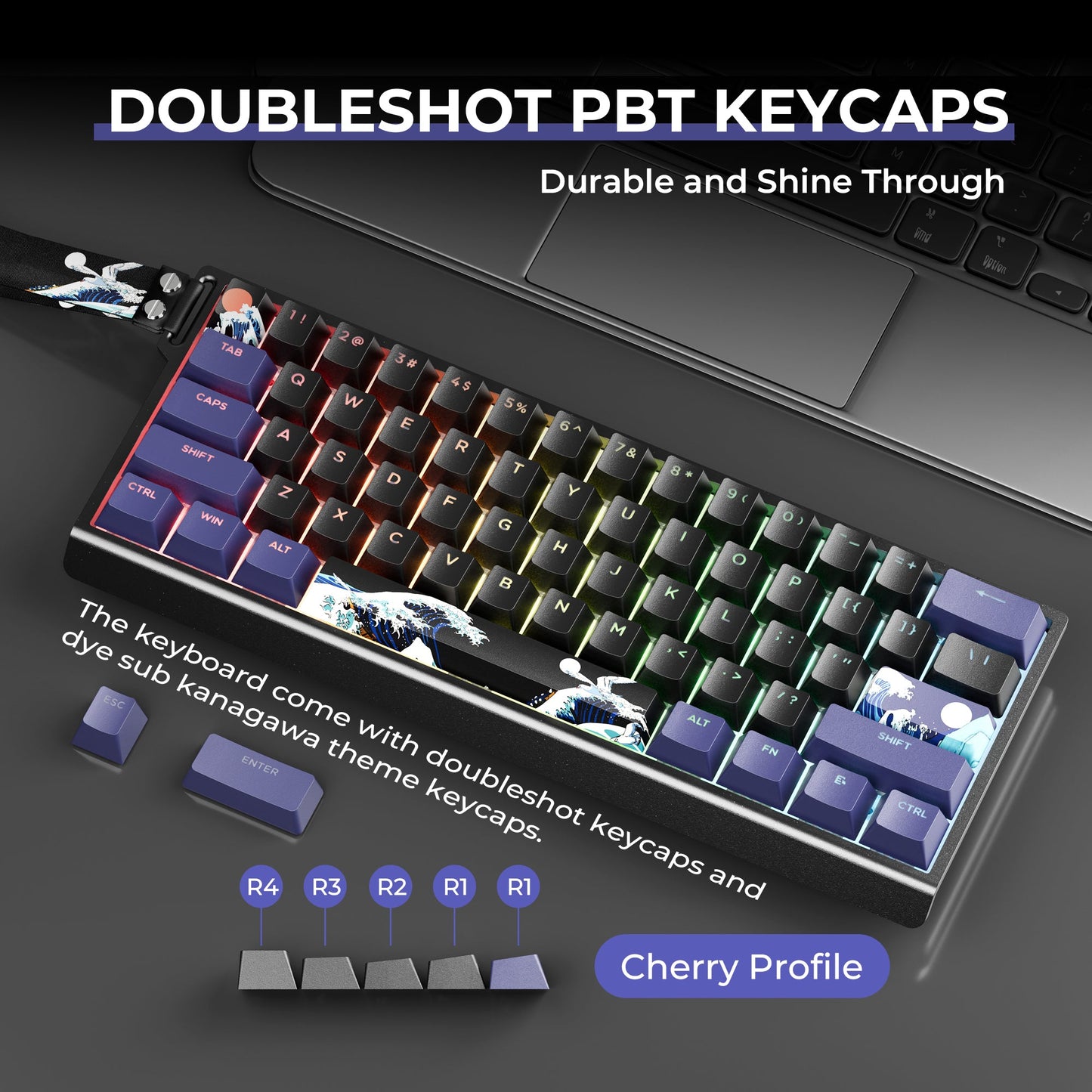XVX H61 Kanagawa 60% CNC Aluminum Hot-Swappable Wired Mechanical Keyboard