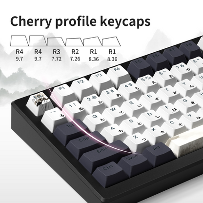 XVX Lotus Cherry Profile Shine-Through Dye-Sub PBT Keycap Set (133-Key)