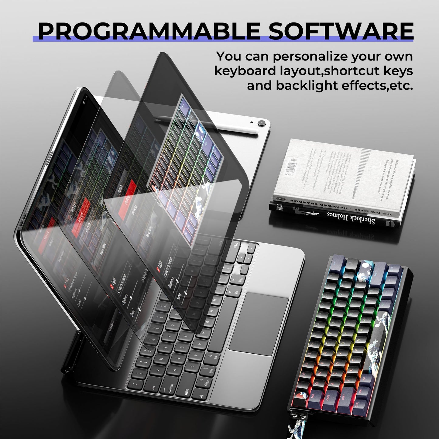 XVX H61 Kanagawa 60% CNC Aluminum Hot-Swappable Wired Mechanical Keyboard