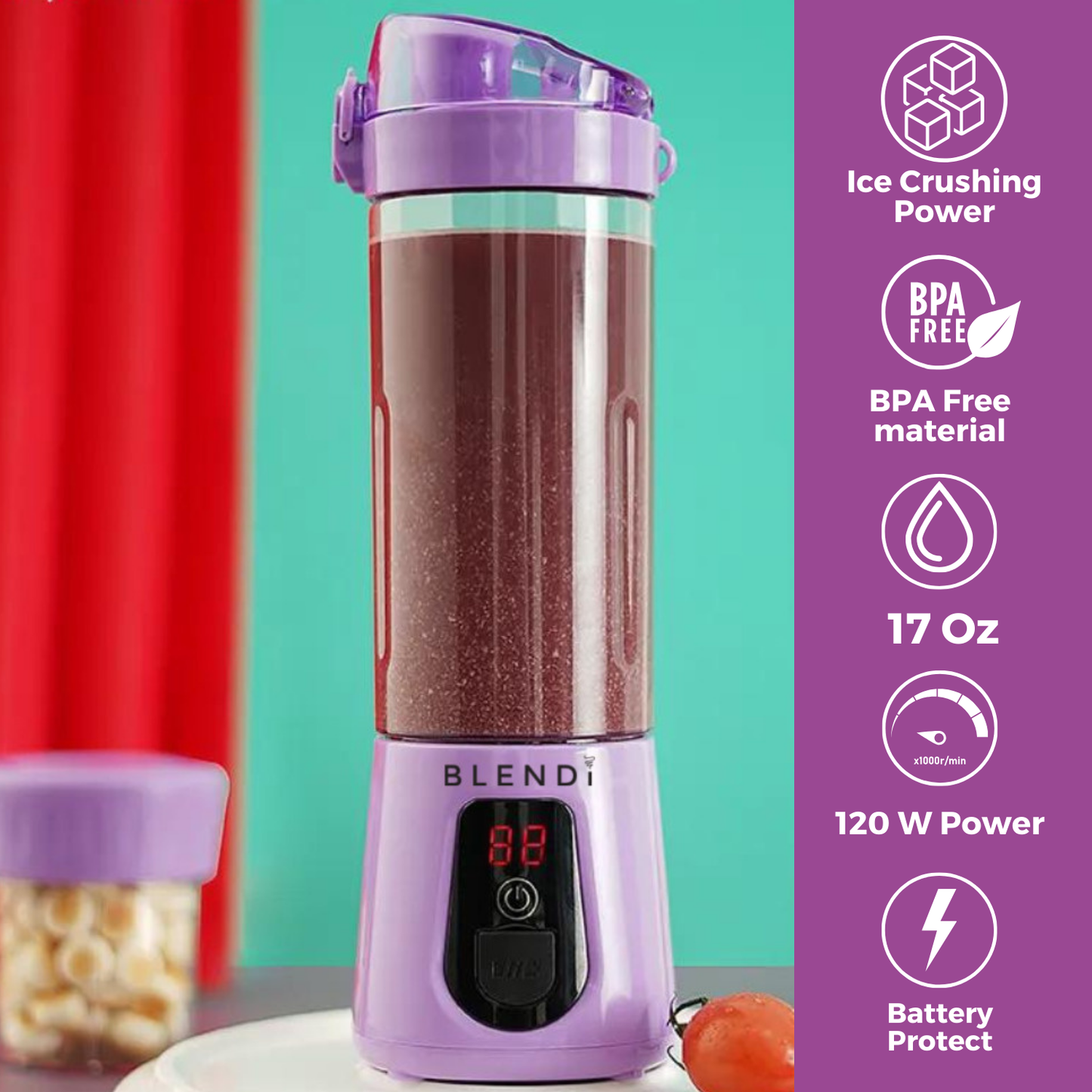 Pro+ Ice Crushing Portable Blender (17oz)