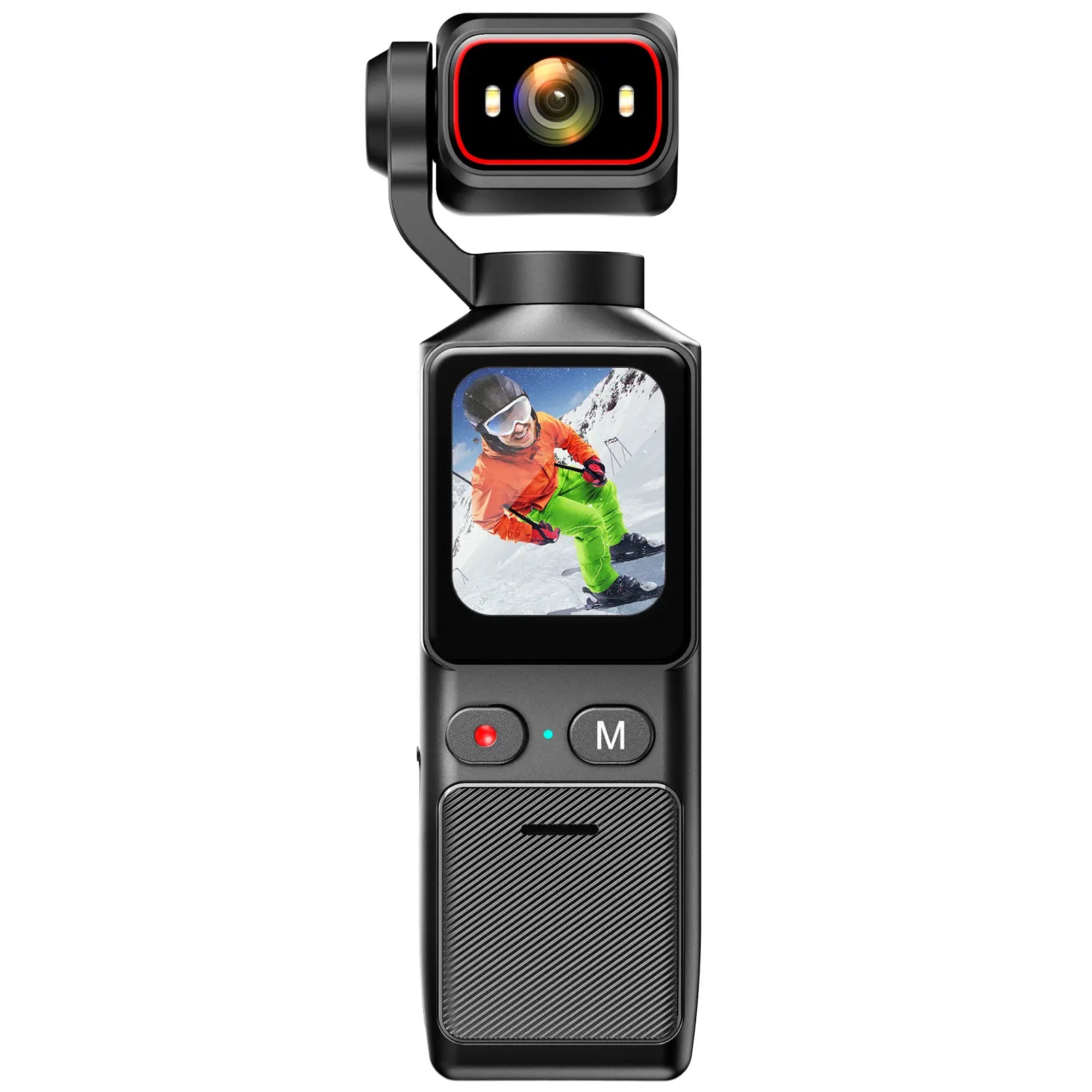 4K Pocket Camera, 64GB Memory Card, Pocket POV Camera, Bodycam, Vlogging Camera,Pocket Camera, Video and Audio Recording Camera, 270° Motorized Rotating Lens, EIS Stabilization for Travel,