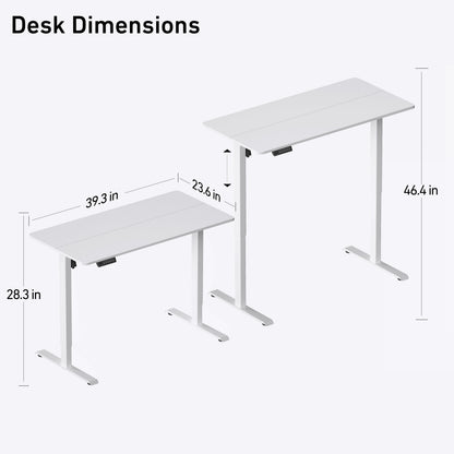DeerRun®Electric Standing Desk, 39 x 23 Inches Height Adjustable