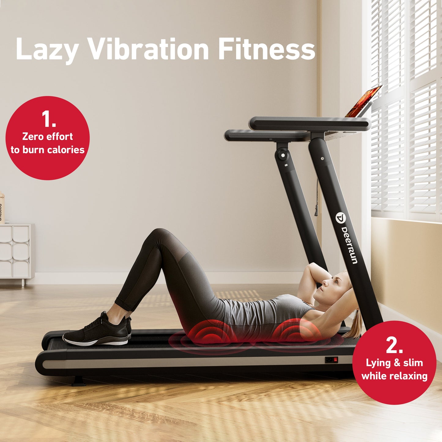 DeerRun X20 Incline Home Treadmill with 15% Auto Incline & Full Running Deck | 400 lbs, 11.3 mph
