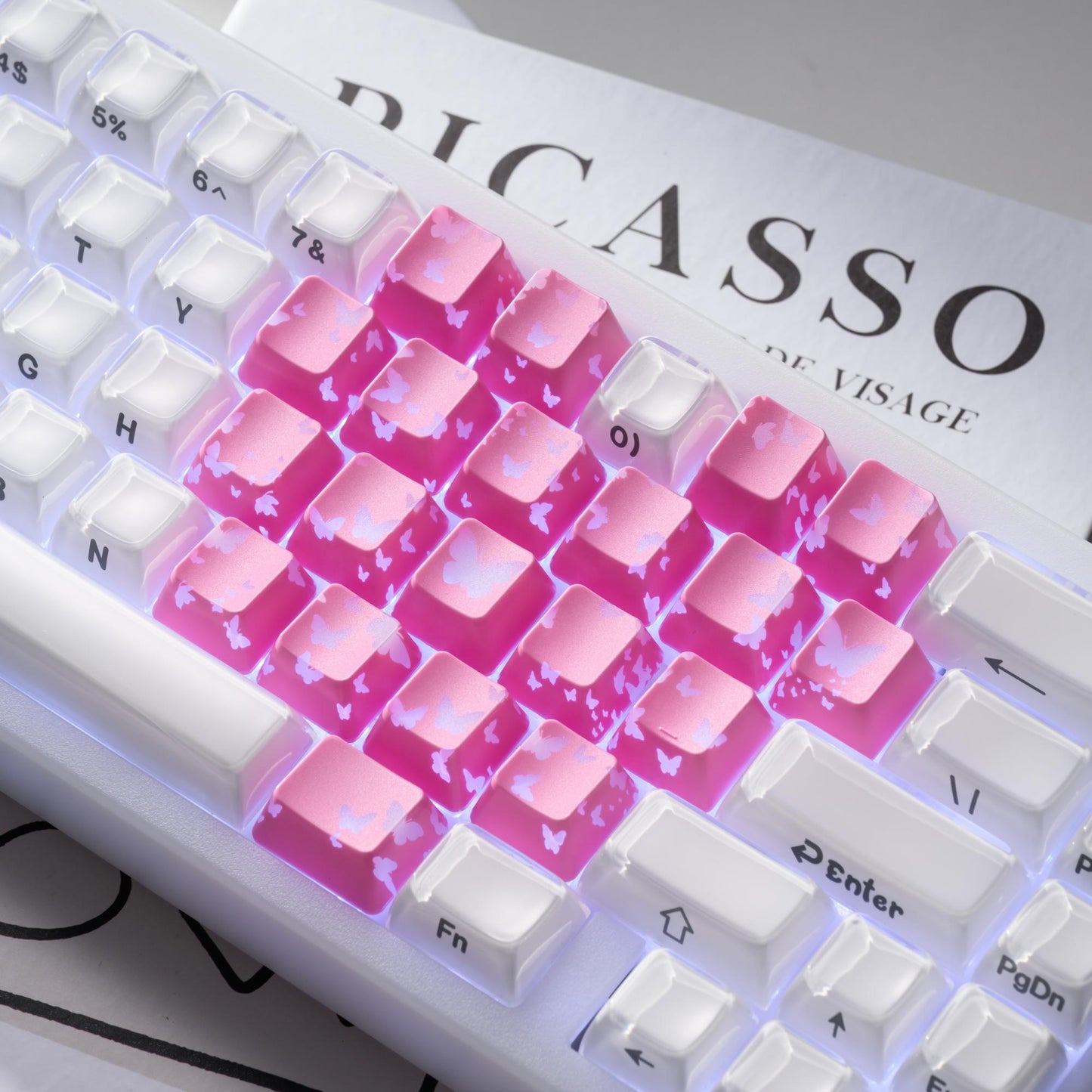 XVX FlutterBloom Heart Layout 21-Key IMD-Tech Keycap Set