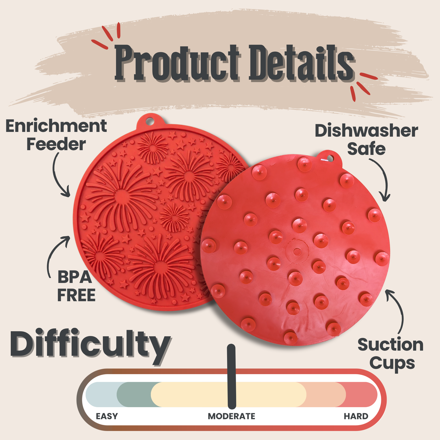 Dog Lick Mats with Suction Cups