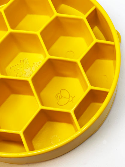 Honeycomb eBowl Deep Slow Feeder Dog Bowl for Enrichment | USA Made