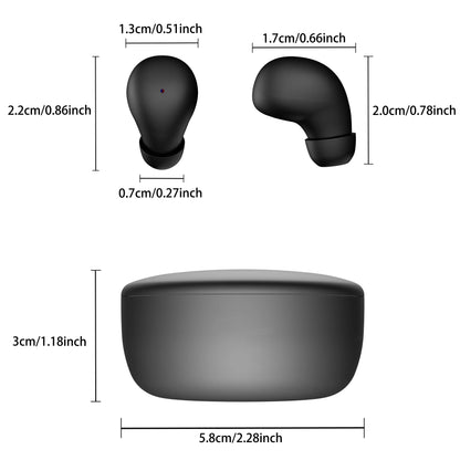 Experience Unmatched Sound Quality with SK26 TWS Wireless Bluetooth 5.4 Earbuds - Invisible Sleep Earphones with Mic and Noise Cancellation
