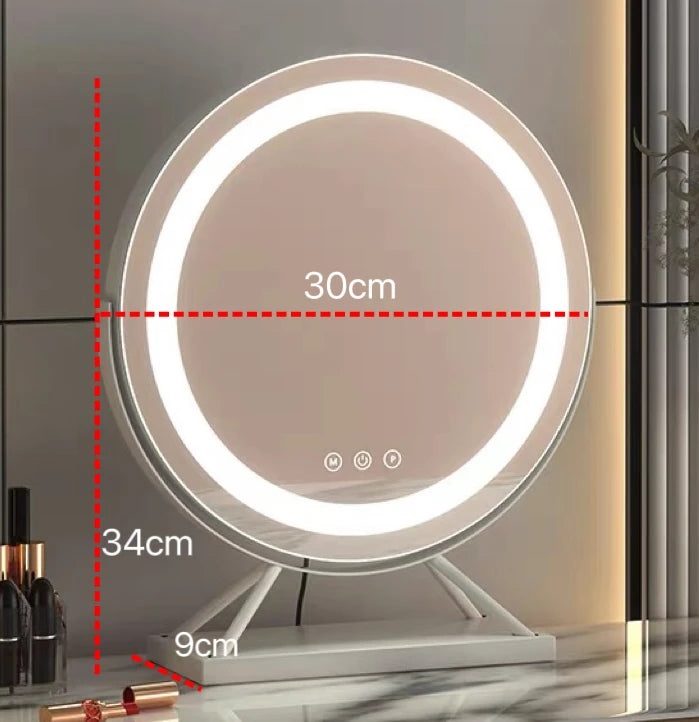 Illuminate Your Beauty with the 3-in-1 Lighted Vanity Makeup Mirror - 15X Magnification, Smart Touch Control & 360° Rotation