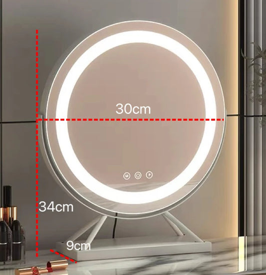 Illuminate Your Beauty with the 3-in-1 Lighted Vanity Makeup Mirror - 15X Magnification, Smart Touch Control & 360° Rotation