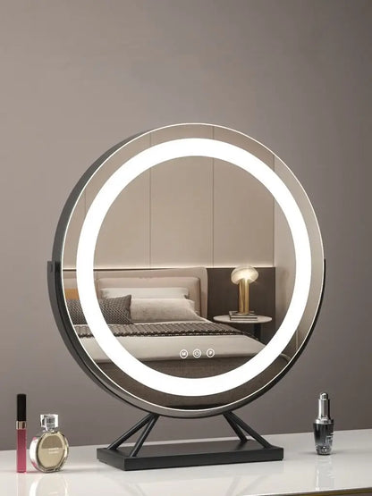 Illuminate Your Beauty with the 3-in-1 Lighted Vanity Makeup Mirror - 15X Magnification, Smart Touch Control & 360° Rotation
