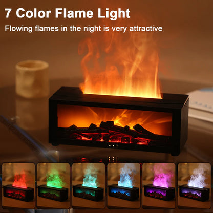 Transform Your Space with Our Flame Aroma Humidifier – Essential Oil Diffuser with Night Light for Ultimate Relaxation