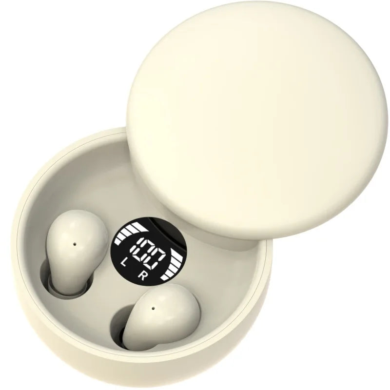 Experience Unmatched Sound Quality with SK26 TWS Wireless Bluetooth 5.4 Earbuds - Invisible Sleep Earphones with Mic and Noise Cancellation
