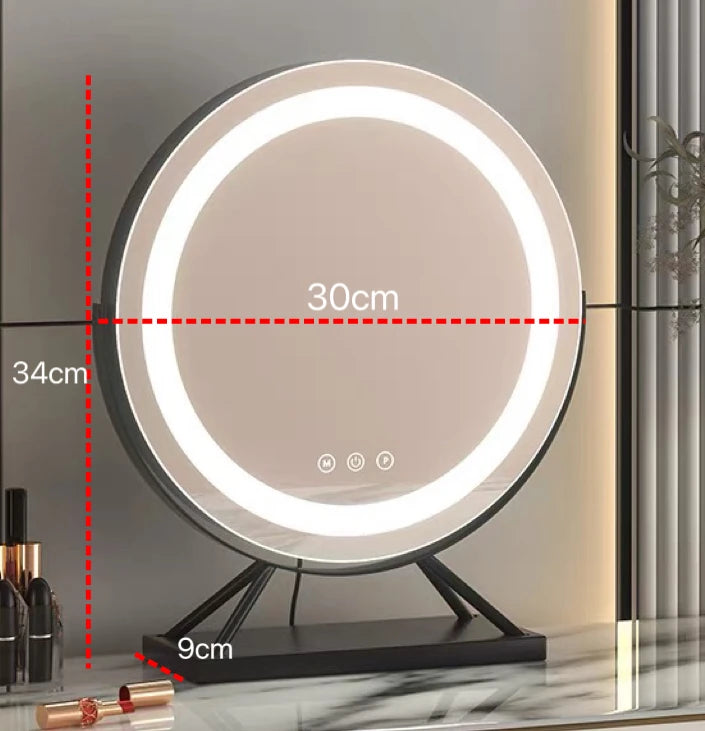 Illuminate Your Beauty with the 3-in-1 Lighted Vanity Makeup Mirror - 15X Magnification, Smart Touch Control & 360° Rotation