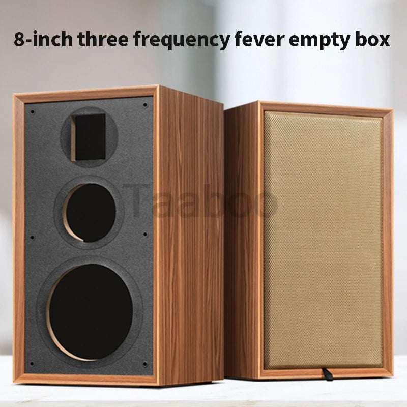 Transform Your Sound Experience with the 8 Inch Three-Way Wooden Bookshelf Speaker Box - Perfect for DIY HiFi Audio Enthusiasts!