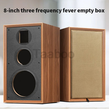 Transform Your Sound Experience with the 8 Inch Three-Way Wooden Bookshelf Speaker Box - Perfect for DIY HiFi Audio Enthusiasts!