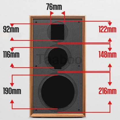 Transform Your Sound Experience with the 8 Inch Three-Way Wooden Bookshelf Speaker Box - Perfect for DIY HiFi Audio Enthusiasts!