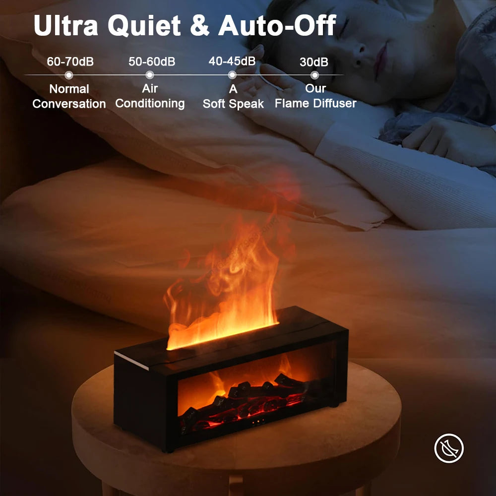Transform Your Space with Our Flame Aroma Humidifier – Essential Oil Diffuser with Night Light for Ultimate Relaxation