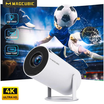 Experience the Future of Home Entertainment with the HY300 PRO 8K Android Projector - 290 ANSI, Dual Wifi6, and Stunning 1280x720P Resolution!