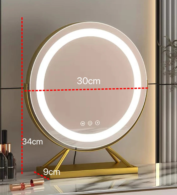 Illuminate Your Beauty with the 3-in-1 Lighted Vanity Makeup Mirror - 15X Magnification, Smart Touch Control & 360° Rotation