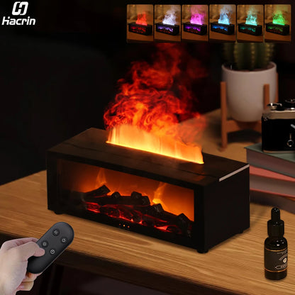 Transform Your Space with Our Flame Aroma Humidifier – Essential Oil Diffuser with Night Light for Ultimate Relaxation