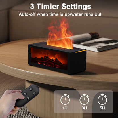 Transform Your Space with Our Flame Aroma Humidifier – Essential Oil Diffuser with Night Light for Ultimate Relaxation