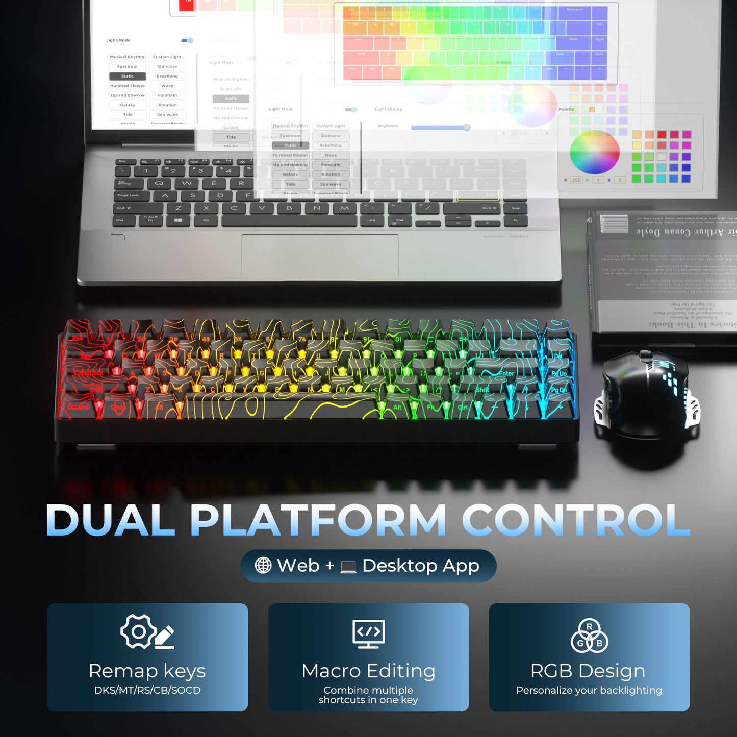 XVX HE68 68% Rapid Trigger Hall Effect Wired Magnetic Gaming Keyboard