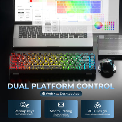 XVX HE68 68% Rapid Trigger Hall Effect Wired Magnetic Gaming Keyboard