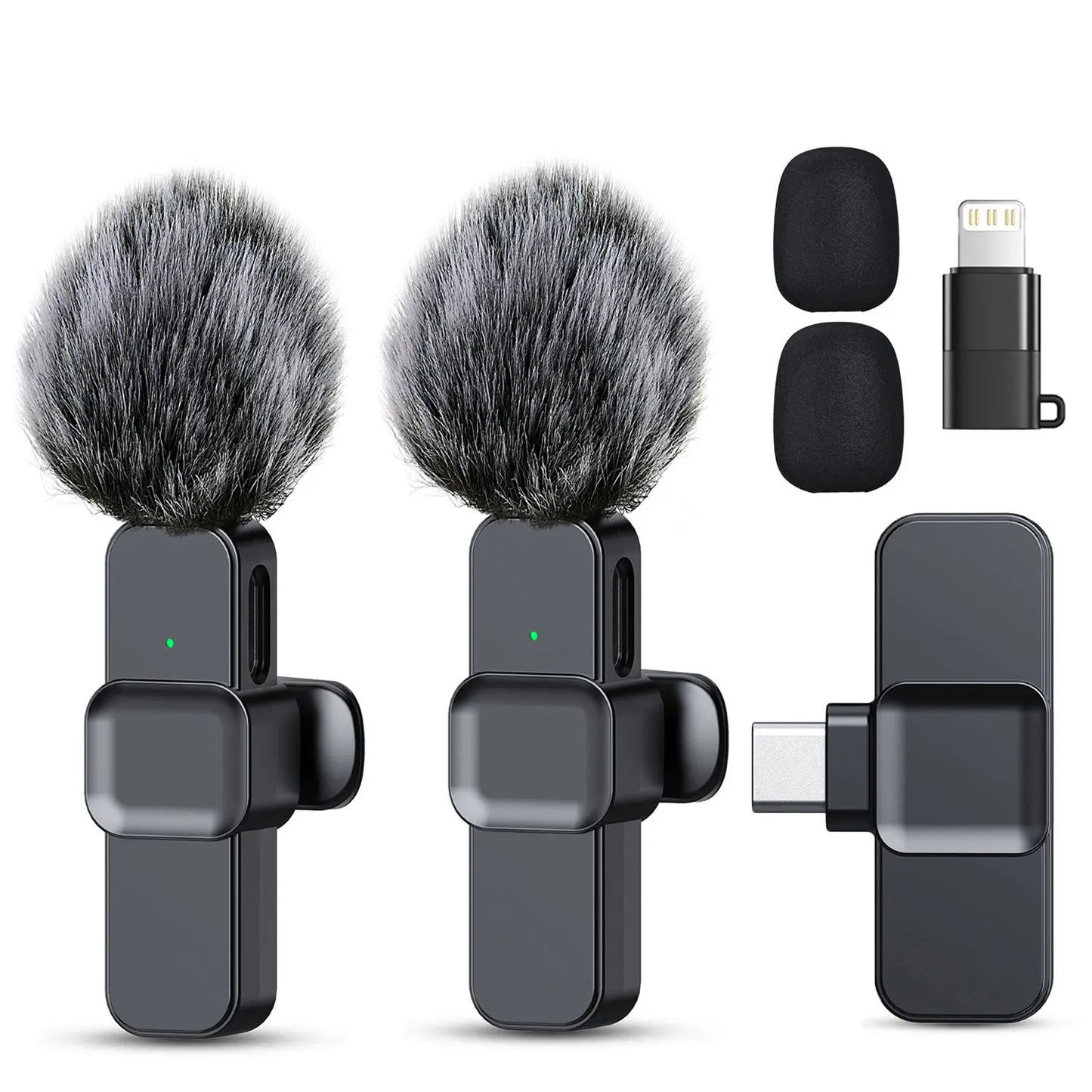 Hitozon Wireless Lavalier Microphone - Effortless Plug-and-Play Mini Lapel Mic for iPhone, iPad & Android with Superior Noise Reduction for Professional Video & Podcasting