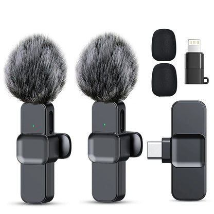 Hitozon Wireless Lavalier Microphone - Effortless Plug-and-Play Mini Lapel Mic for iPhone, iPad & Android with Superior Noise Reduction for Professional Video & Podcasting
