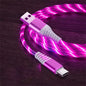 Illuminate Your Charging Experience with the 5A Fast Charging Flow Luminous USB Type C Cable - Perfect for Samsung, Xiaomi, and iPhone!