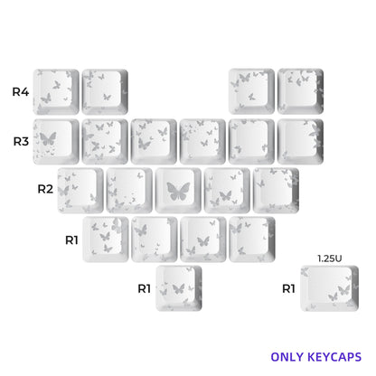 XVX FlutterBloom Heart Layout 21-Key IMD-Tech Keycap Set