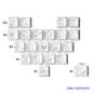 XVX FlutterBloom Heart Layout 21-Key IMD-Tech Keycap Set