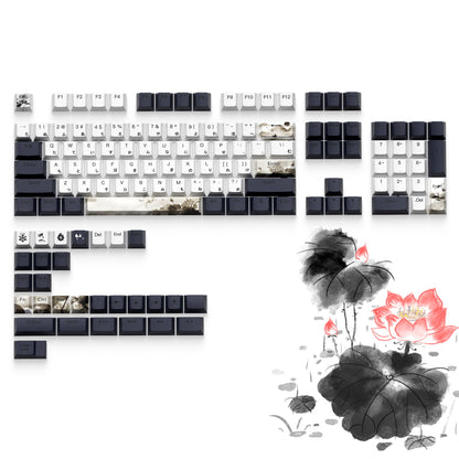 XVX Lotus Cherry Profile Shine-Through Dye-Sub PBT Keycap Set (133-Key)