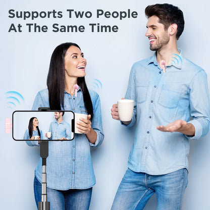 Hitozon Wireless Lavalier Microphone - Effortless Plug-and-Play Mini Lapel Mic for iPhone, iPad & Android with Superior Noise Reduction for Professional Video & Podcasting